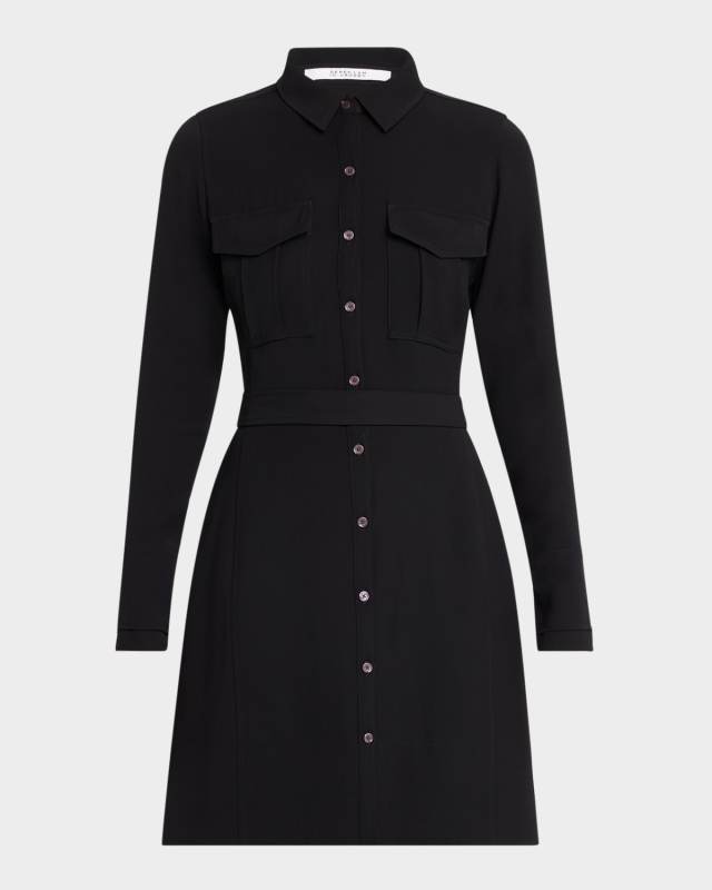 Alexis Long-Sleeve Mini Shirtdress